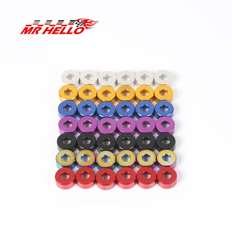 6PCS JKdreamer M6 Aluminum Fender Washers Bolts for Honda Engine Air Inlet Manifold