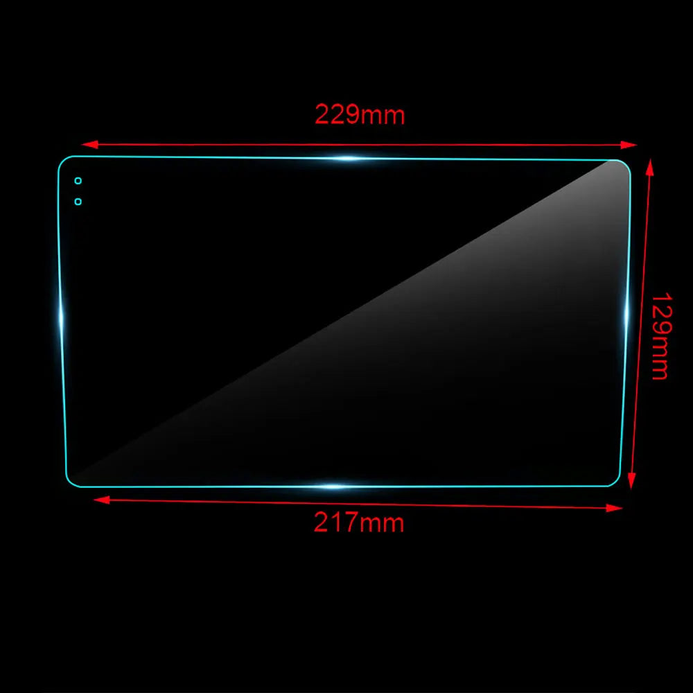 9" Tempered Glass Screen Protector 229x129x217 for TEYES CC2 CC3 Car Radio