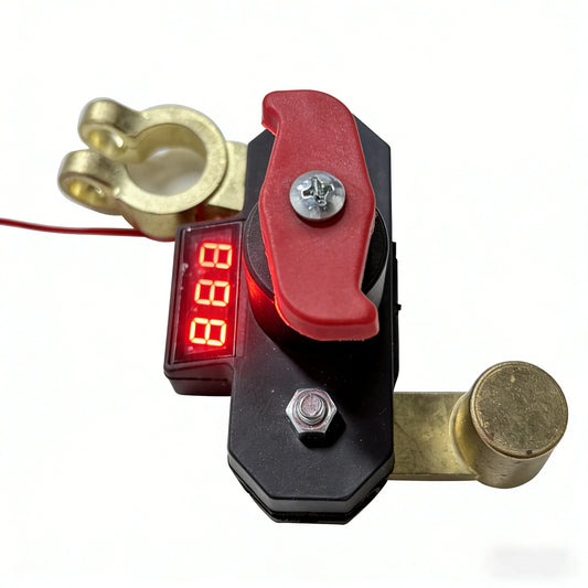 12V-24V Car Battery Disconnect Switch Rotating Power Isolator Digital Display