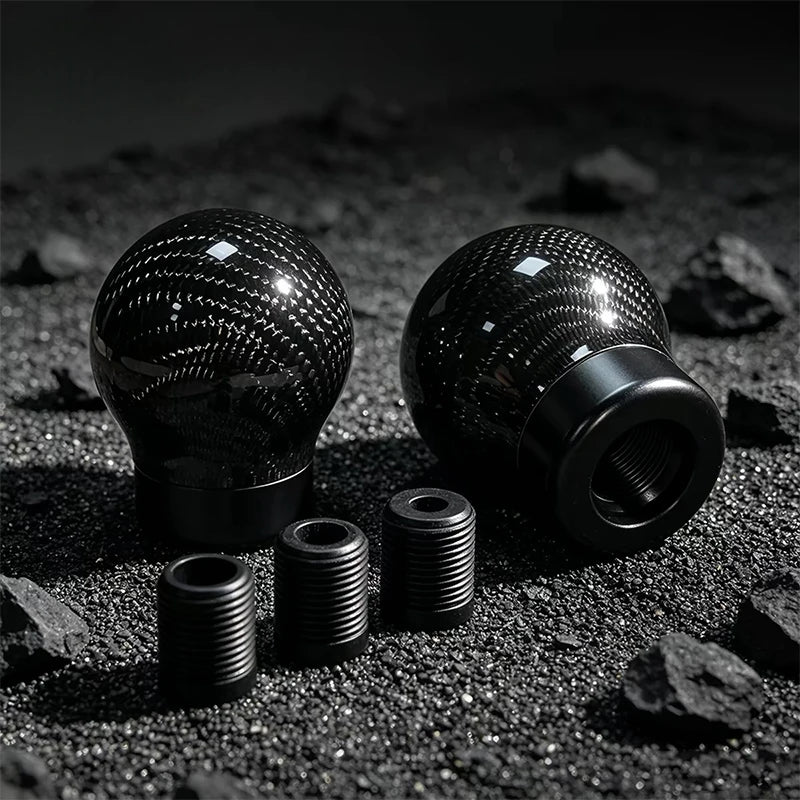Carbon Fiber Aluminum Alloy Gear Shift Knob Manual Transmission Round Ball