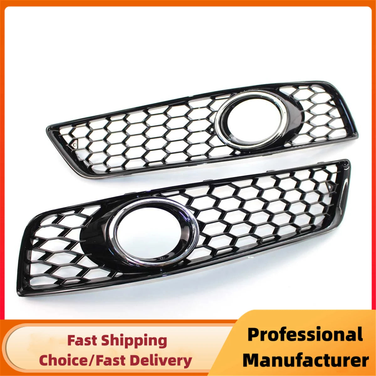 Gloss Black Honeycomb Fog Light Grille for Audi A3 8P 2009–2013