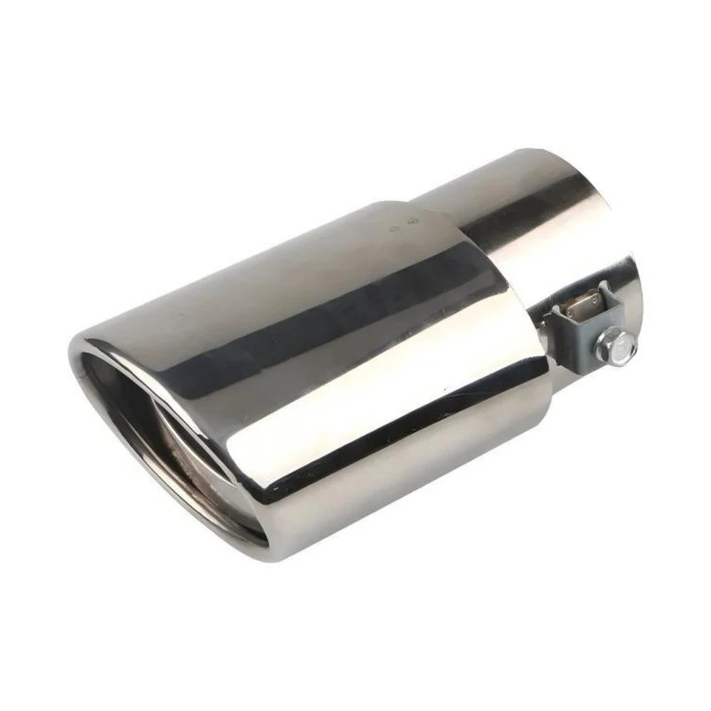 2.5" Stainless 63mm Inlet Steel Chrome Exhaust Muffler Tip Tail Pipe
