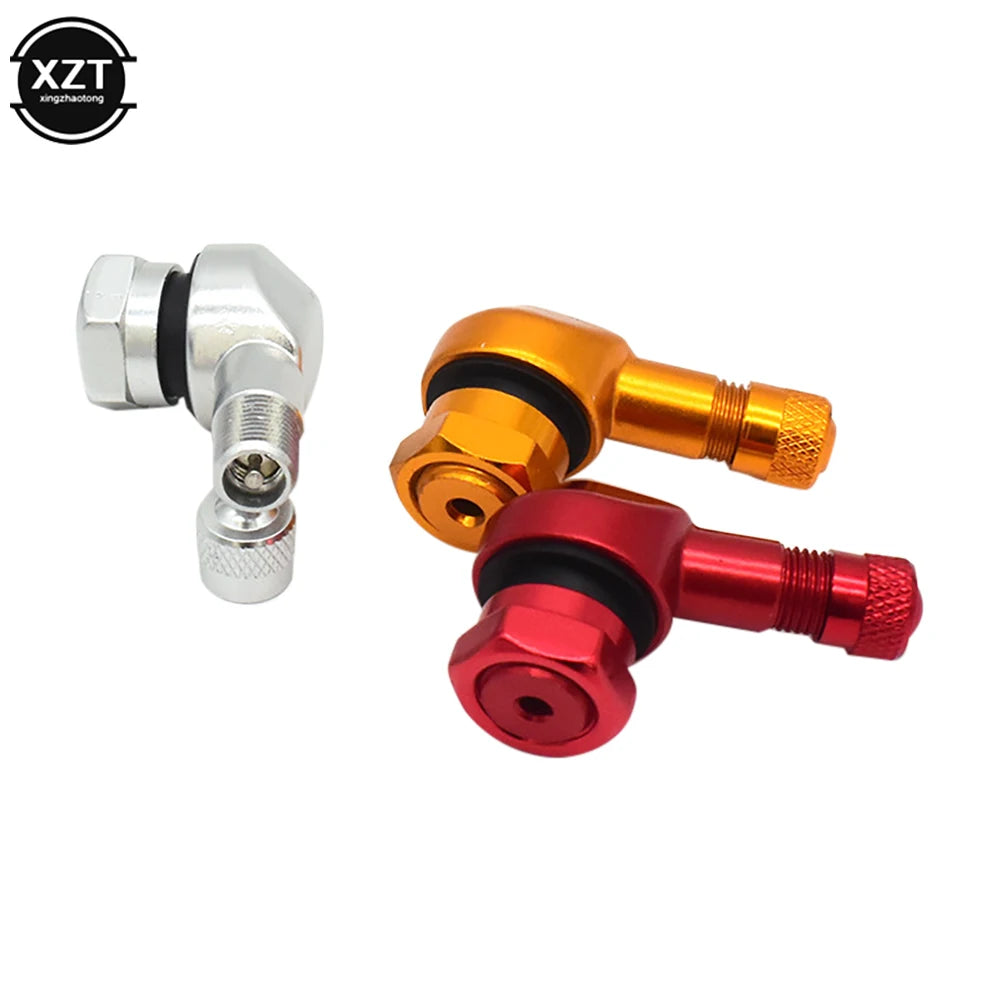 90° Aluminum Motorcycle Tubeless Tire Valve Stem 1PC Angled Rim Valve