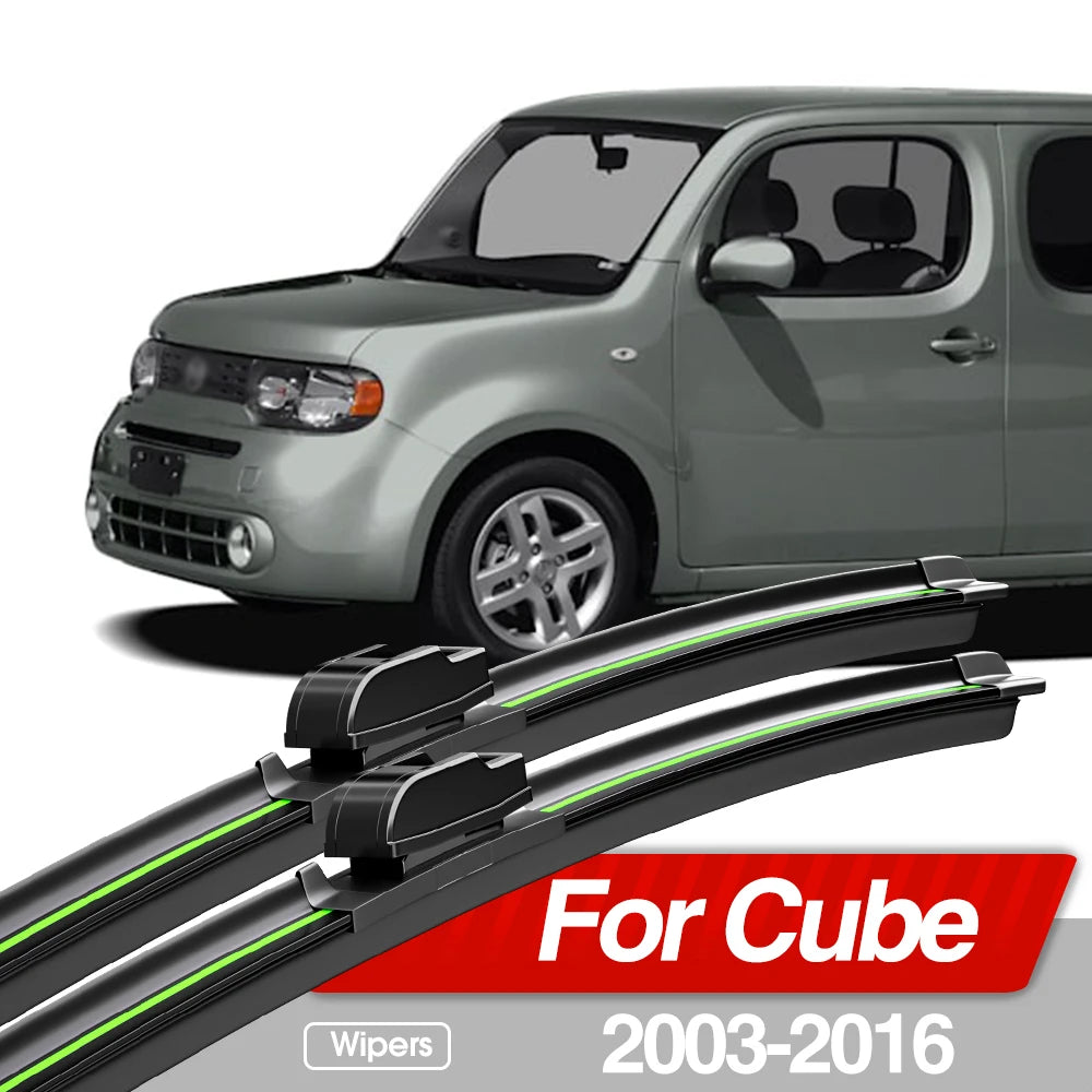 2PCS Front Windshield Wiper Blades for Nissan Cube Z11 Z12 2003–2016