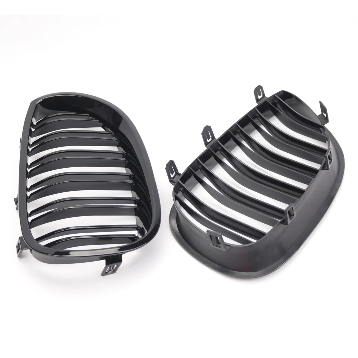 Gloss Black Double Slat Kidney Grille for BMW E60 E61 5 Series M5 520i 2003–2010