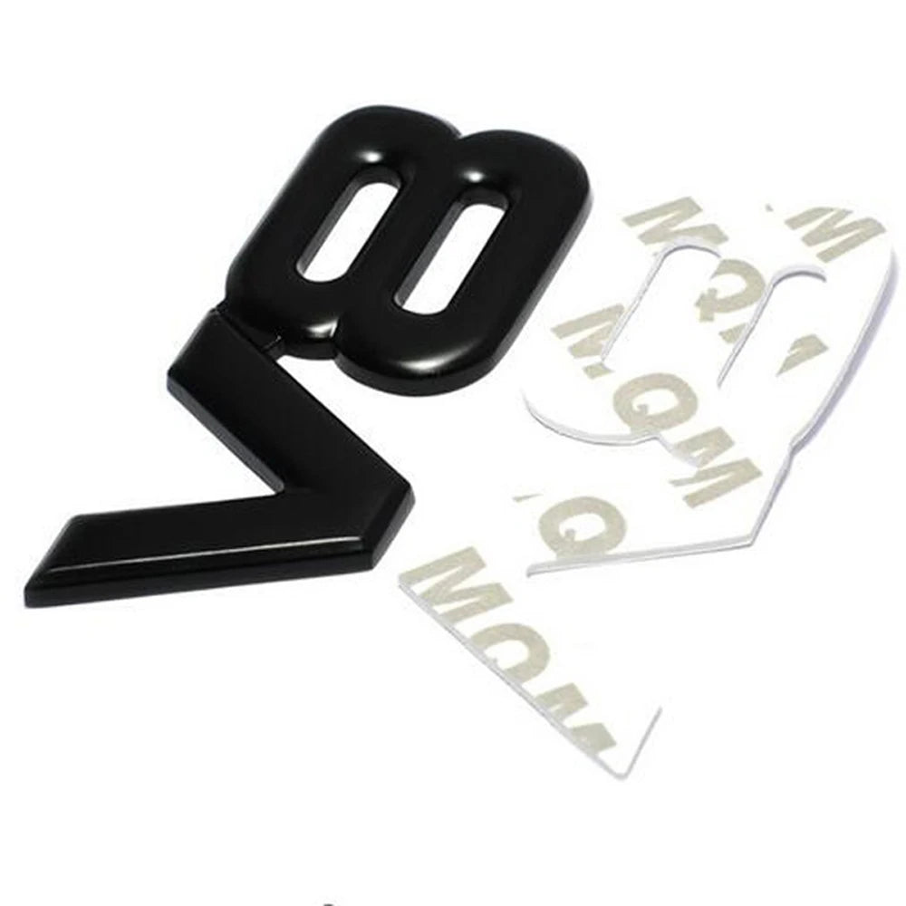 3D Metal Chrome V6 V8 Car Sticker Logo Emblem Decal Badge Body Trim