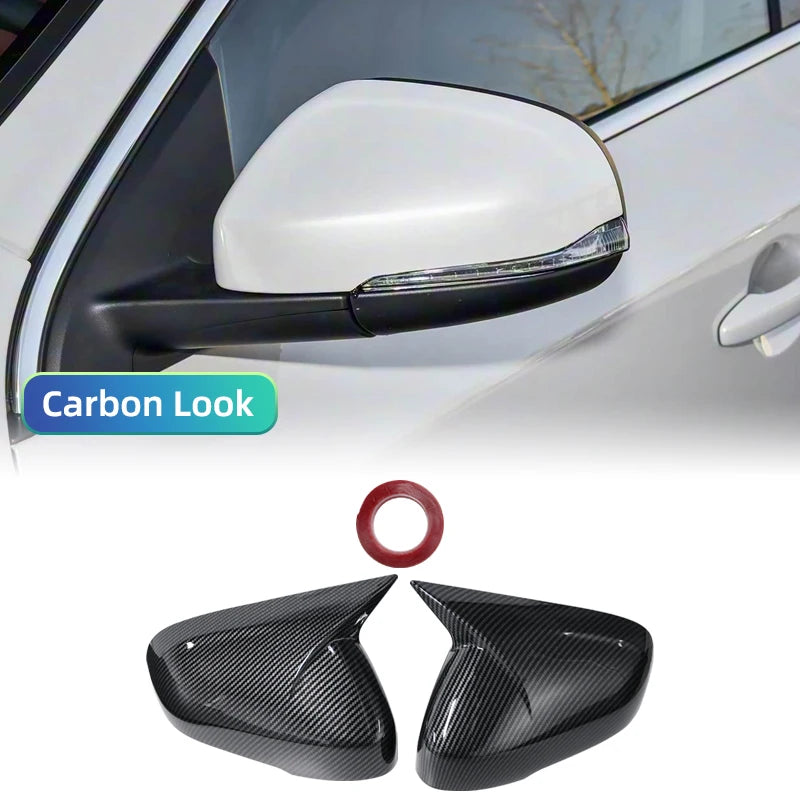 Carbon Fiber Style Side Mirror Cover Caps for Volvo V40 V60 S60 T5 T6 2011–2019