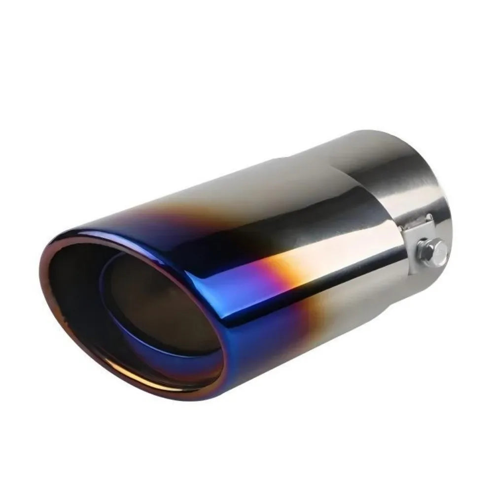 2.5" Stainless 63mm Inlet Steel Chrome Exhaust Muffler Tip Tail Pipe