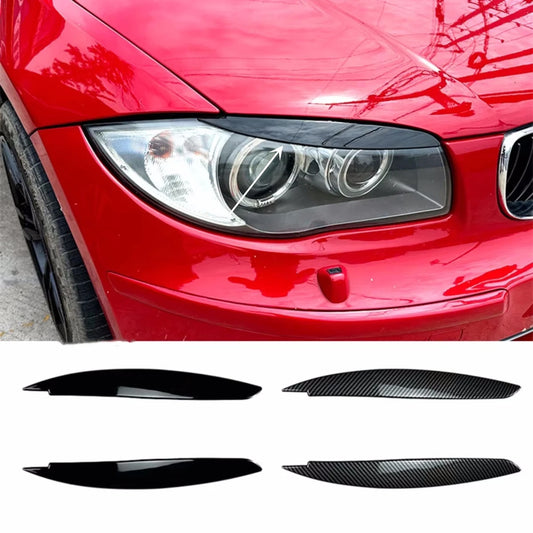 Gloss Black Headlight Eyebrow Eyelid Trim for BMW 1 Series E81 E82 E87 2004–2014