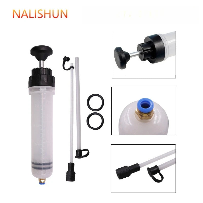 200/500CC Manual Fluid Transfer Syringe Pump Oil Fuel Brake Fluid Extractor
