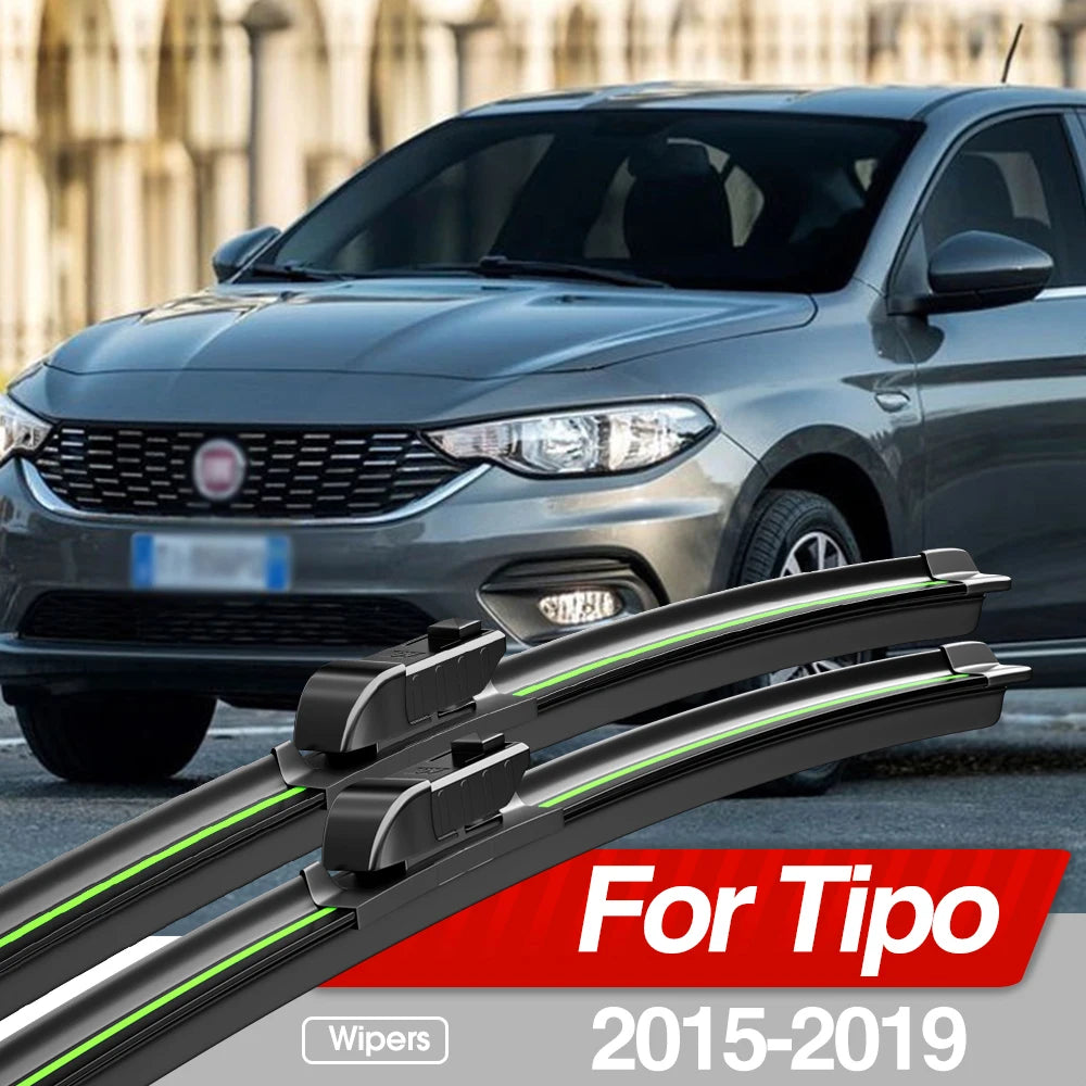 2PCS Front Windshield Wiper Blades for Fiat Tipo 2015–2019