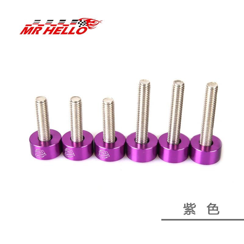 6PCS JKdreamer M6 Aluminum Fender Washers Bolts for Honda Engine Air Inlet Manifold