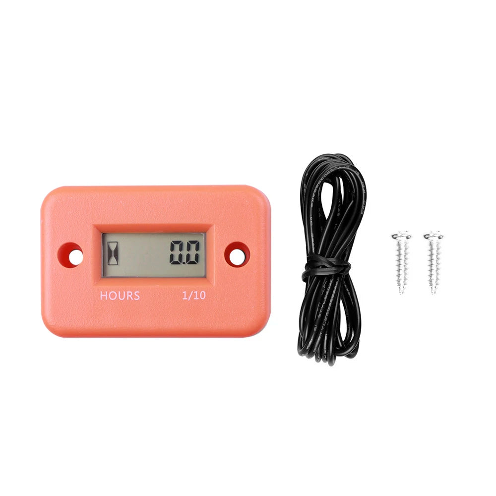 Digital Hour Meter LCD Engine Timer Counter for ATV Motorcycle Boat Generator