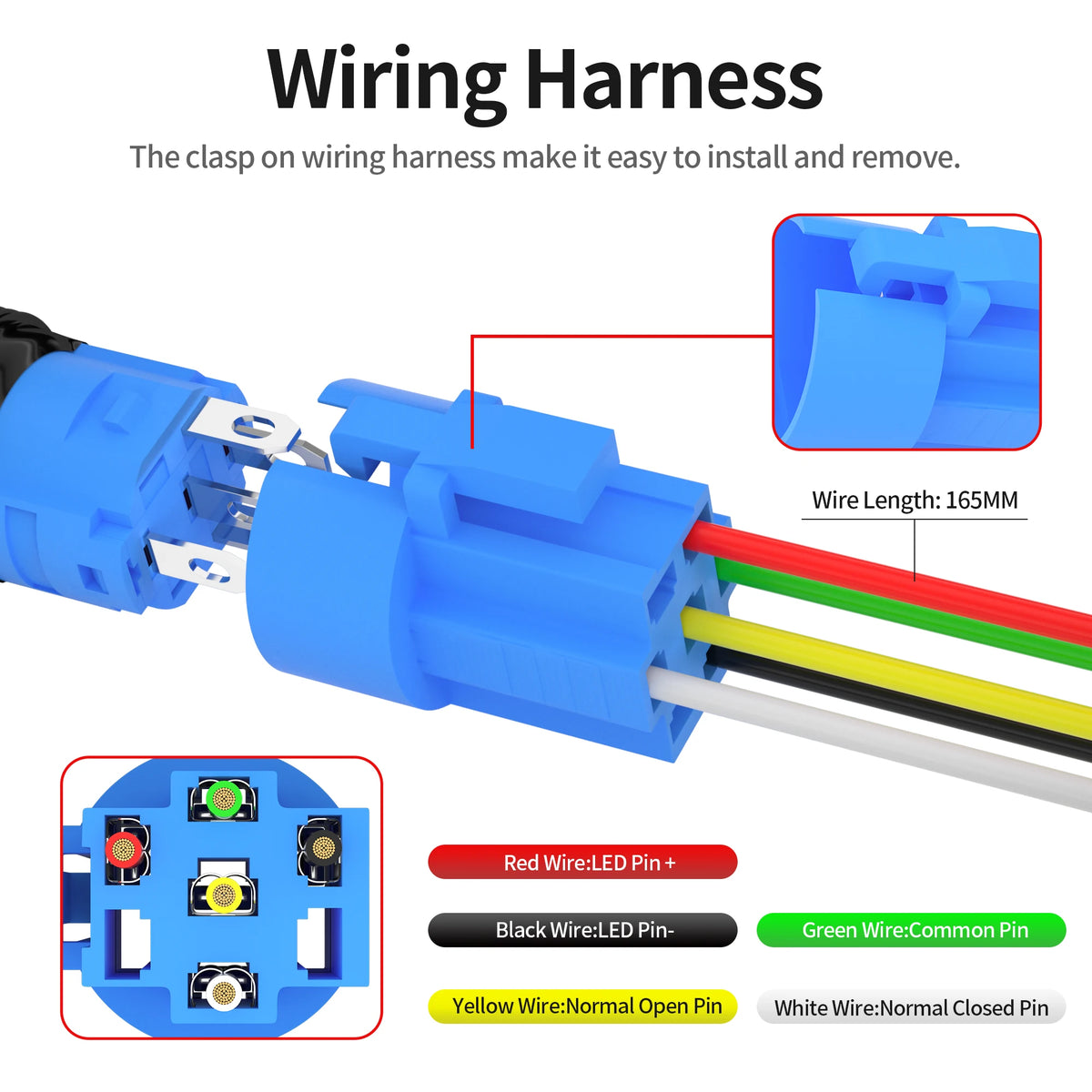 DaierTek 12V 16mm Momentary Horn Push Button Switch Car Boat Motorcycle