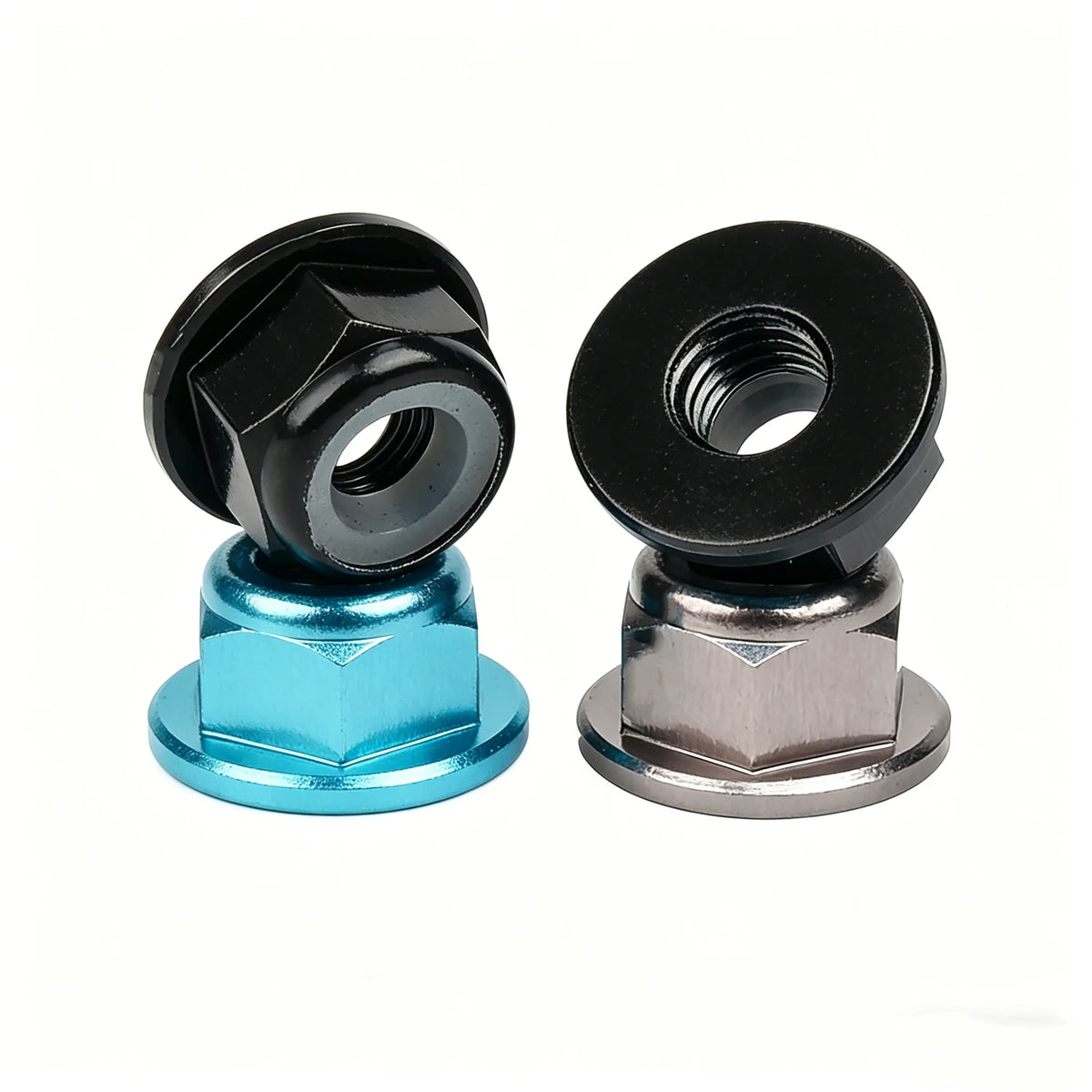 Aluminum Alloy Flange Nylon Lock Nuts M2-M8 Anodized RC FPV Drone Fasteners