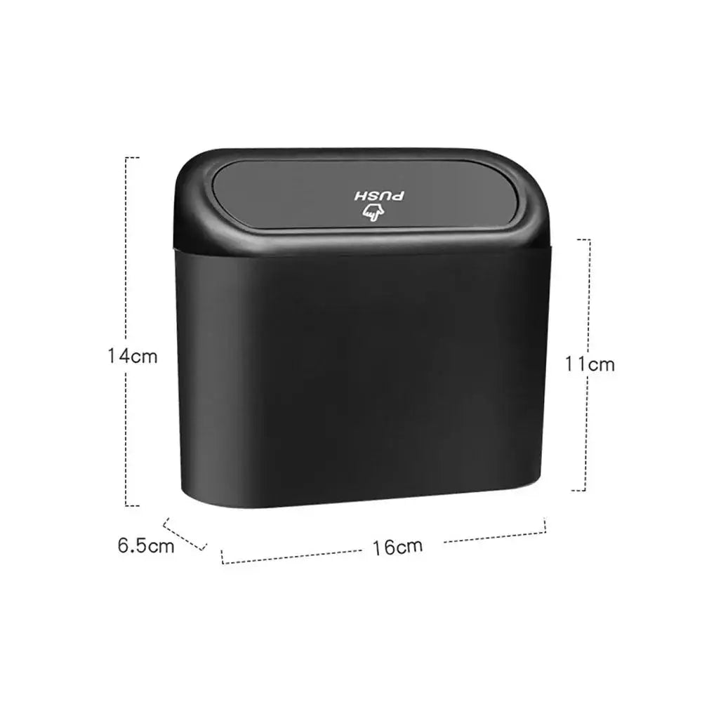 Mini Car Trash Can with Lid Leakproof Small Auto Garbage Bin Organizer