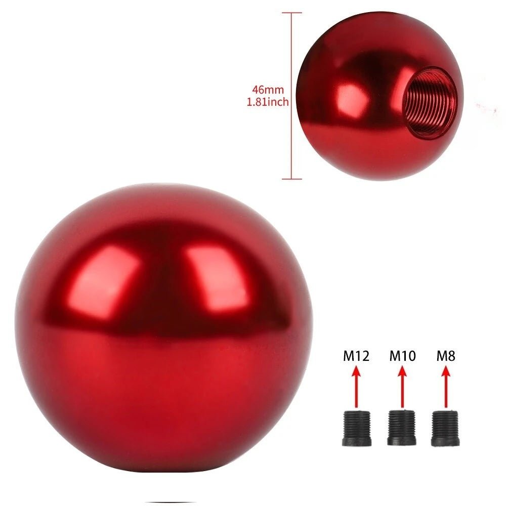 Aluminium Round Ball Manual Gear Shift Knob M12 M10 M8