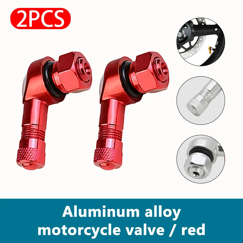 90° CNC Aluminum Motorcycle Tire Valve Stem Universal Tubeless Wheel Valve
