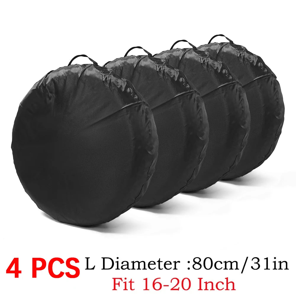 1/2/4PCS Car Spare Tire Cover Polyester Wheel Protector Dustproof Tire Bag