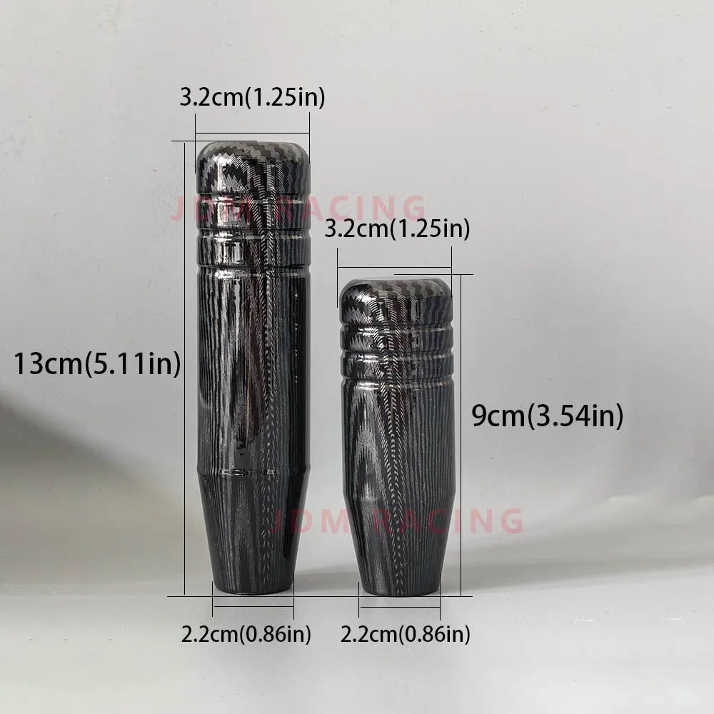9cm/13cm Carbon Fiber Gear Shift Knob Extended Manual Shifter Aluminum Car