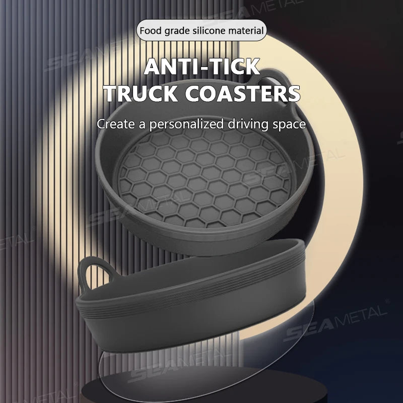 2Pcs Silicone Car Cup Holder Coaster Insert Non Slip Universal Cup Pad