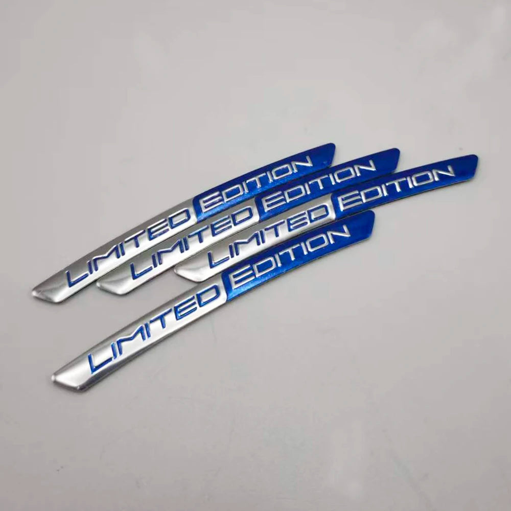 4PCS Aluminum Wheel Hub Stickers Limited Edition Emblem Decals for Car Motorcycle
