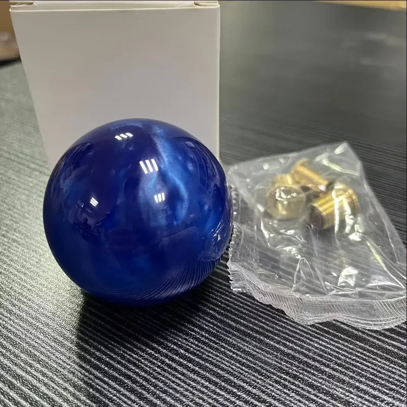 Universal Acrylic Round Ball Gear Shift Knob with 3 Copper Thread Adapters