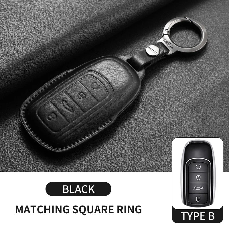 Leather Smart Key Case Cover for Chery Omoda 5 Tiggo 8 Pro Tiggo 9