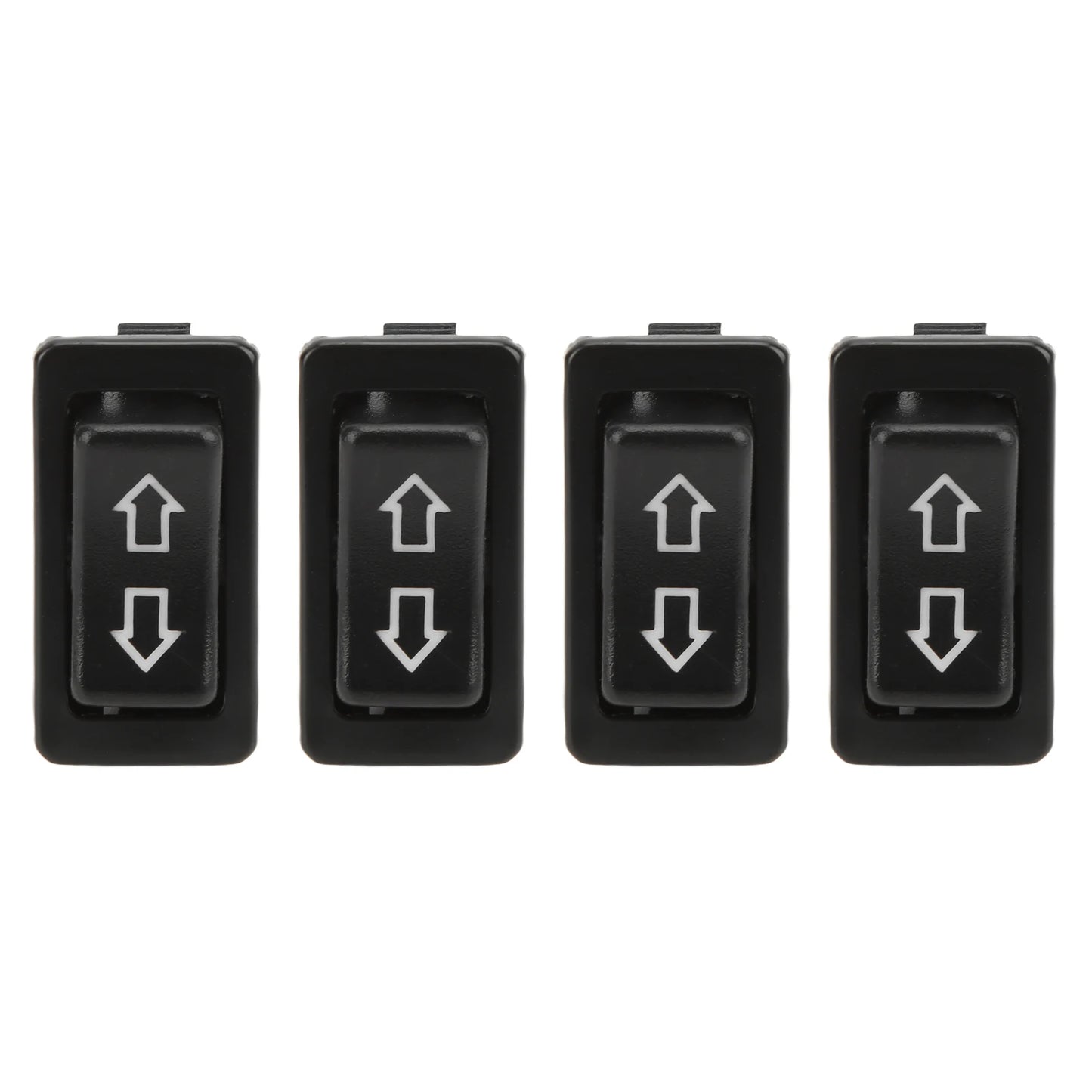 4PCS Universal 5-Pin Power Window Switch Set with Green LED Light DC 12V/24V