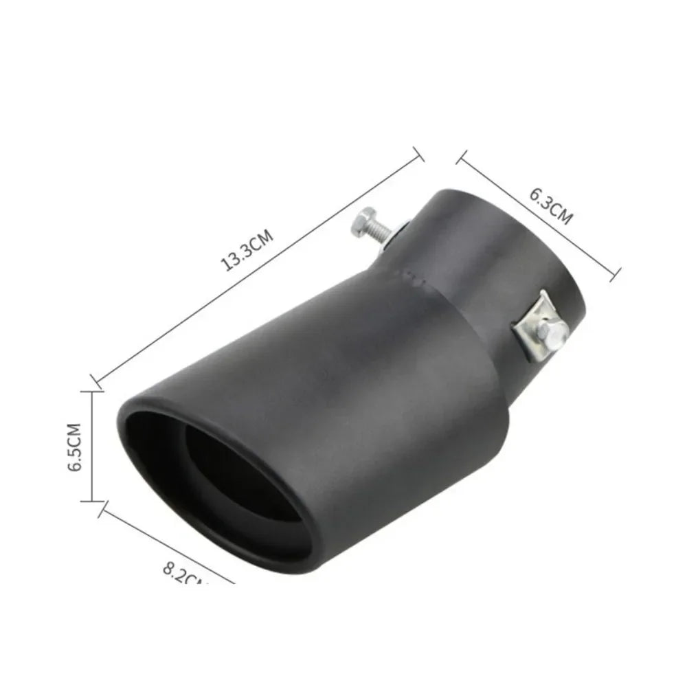 2.5" Stainless 63mm Inlet Steel Chrome Exhaust Muffler Tip Tail Pipe