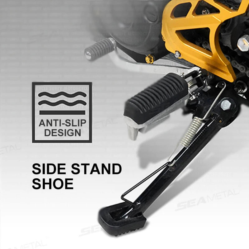 Motorcycle Kickstand Pad Rubber Side Stand Support Plate Parking Base