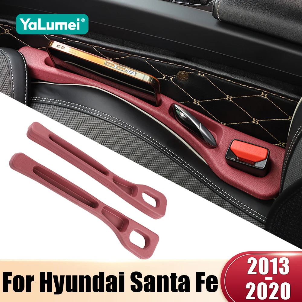 2PCS Car Seat Gap Filler Leak Proof Strips for Hyundai Santa Fe DM TM 2013–2020