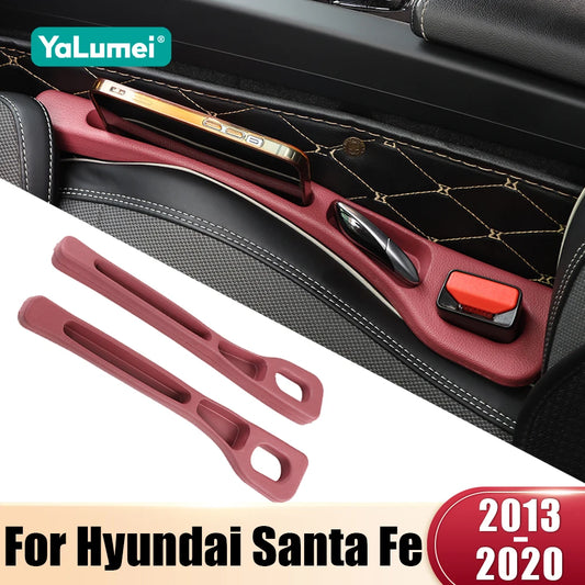 2PCS Car Seat Gap Filler Leak Proof Strips for Hyundai Santa Fe DM TM 2013–2020