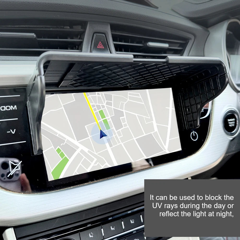 Universal Car GPS Navigation Screen Sun Shade Visor Dashboard Display Hood