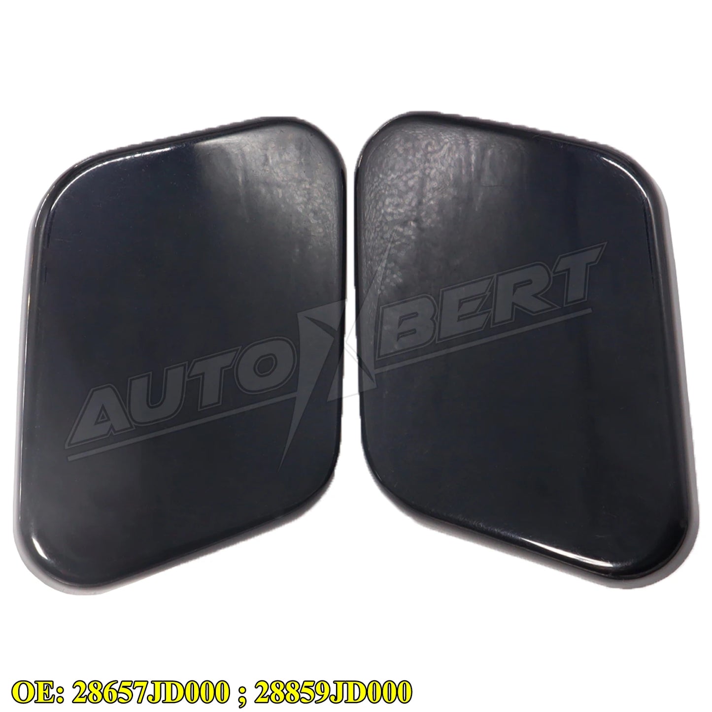Front Headlight Washer Jet Nozzle Cover Caps Pair for Nissan Qashqai 2006–2010