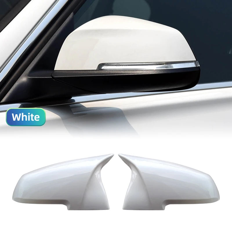 White Side Mirror Cover Caps for BMW 1 2 3 3GT 4 Series X1 E84 M2 i3 F20 F21 F22