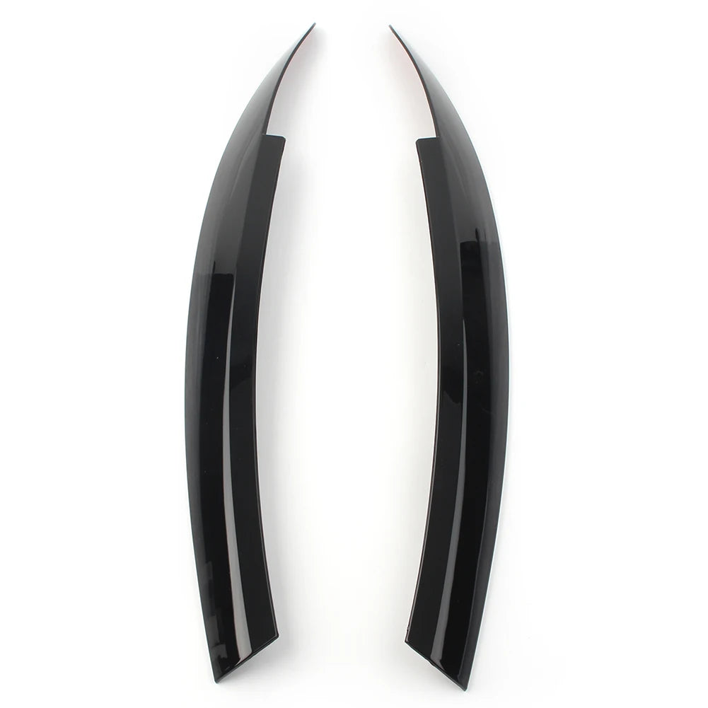 Gloss Black Headlight Eyebrow Eyelid Cover Trim for VW Scirocco 2009–2017