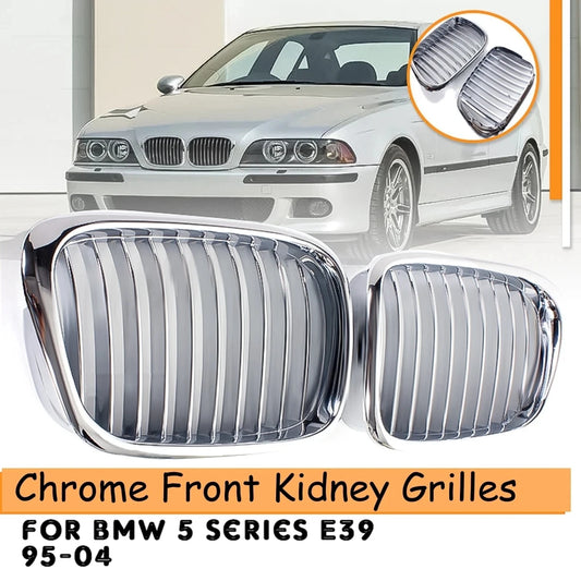 Chrome Front Kidney Grille for BMW 5 Series E39 525i 528i Sedan 1995–2003