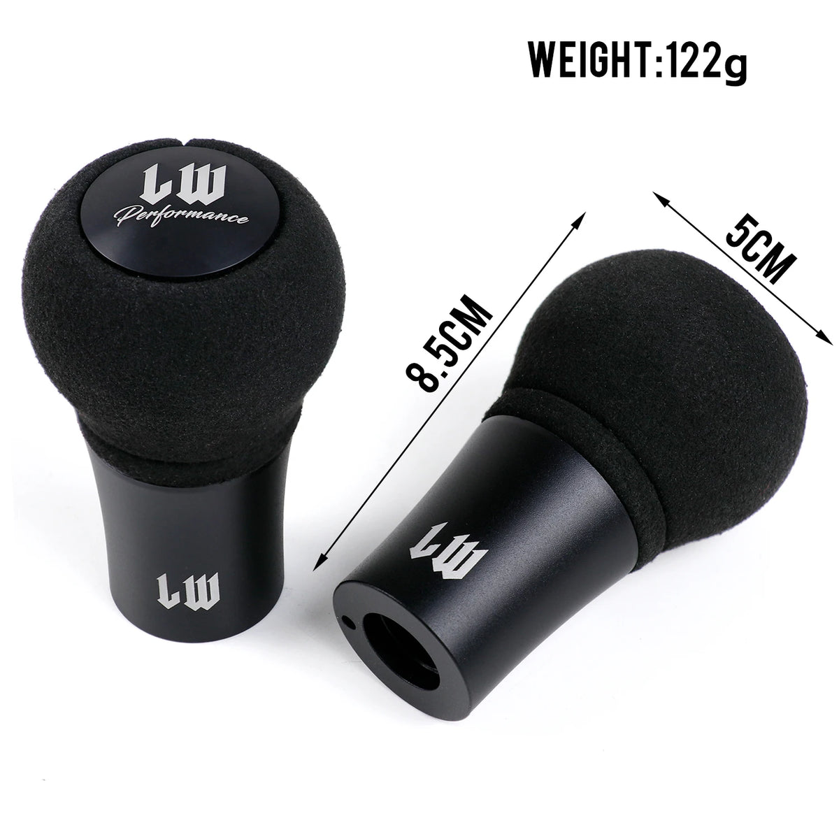 Black Edition Suede Leather Gear Shift Knob M12x1.25 M10x1.5 Mx101.25 M8x1.25