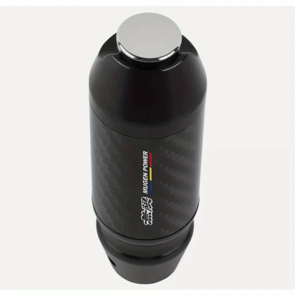 Universal MUGEN Style Carbon Fiber Aluminum Automatic Gear Shift Knob Black