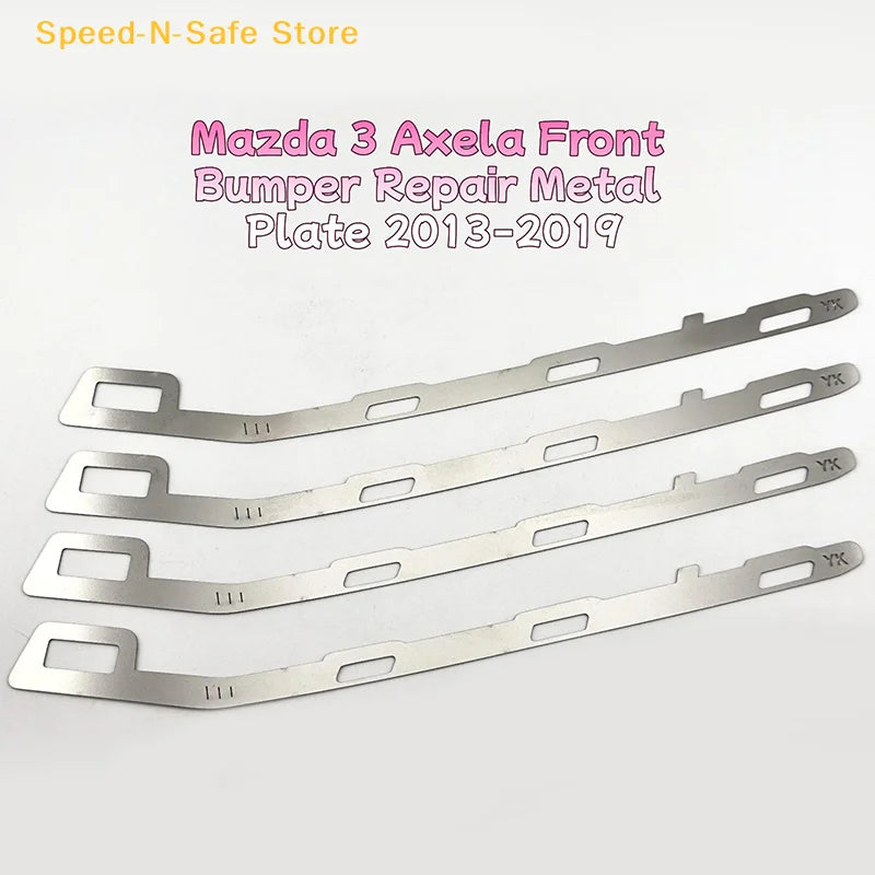 2PCS Front Bumper Repair Plates Metal Brackets for Mazda 3 Axela 2013-2019