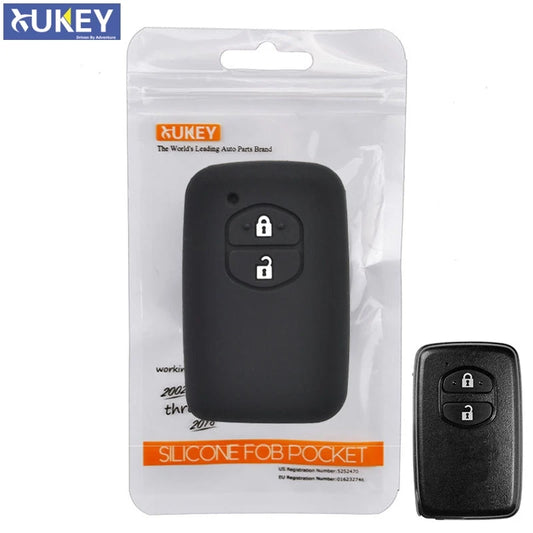 2-Button Silicone Remote Key Fob Cover for Toyota RAV4, Land Cruiser, Camry