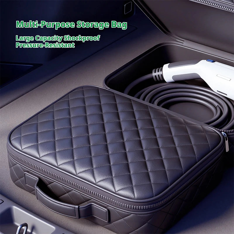 SEAMETAL Car Trunk Organizer Storage Bag Waterproof Shockproof EV Charger Cable Case