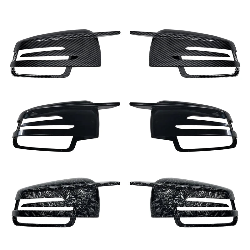 Gloss Black Side Mirror Cover Caps for Mercedes-Benz A B C E S CLA GLA GLK Class