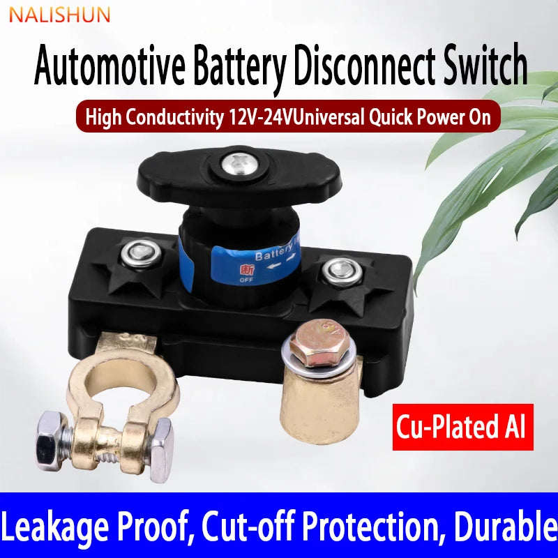 12V/24V Battery Kill Switch Cut Off Disconnect Isolator for Car Truck Boat