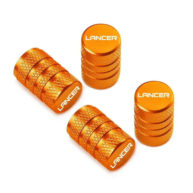 4PCS Mitsubishi Lancer Tire Valve Stem Caps Wheel Tyre Dustproof Waterproof