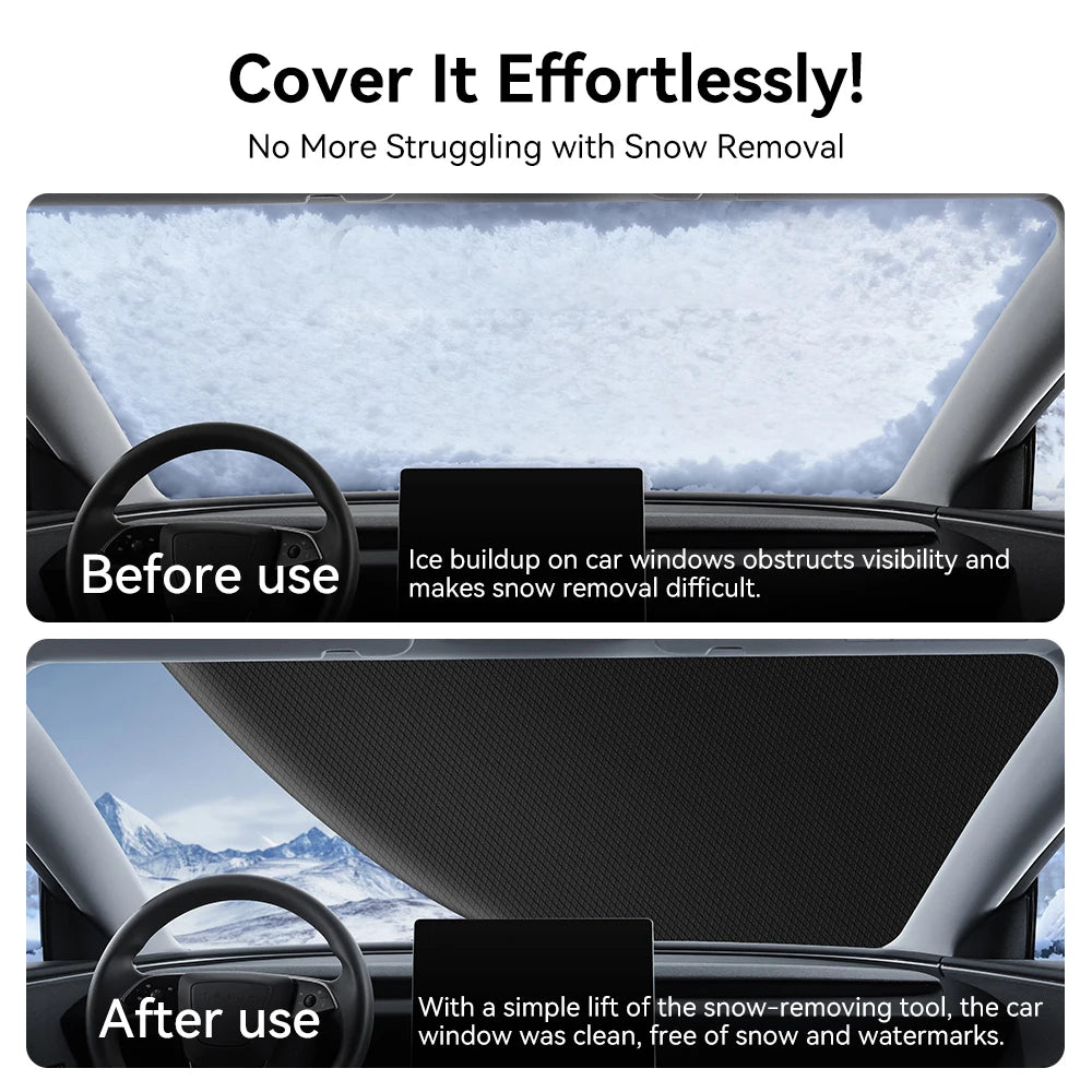 Winter Car Windshield Snow Cover Reflective Oxford Waterproof Frost Protector