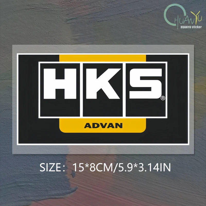 HKS JDM Reflective Car Sticker Decal Door Body Rear Window Scratch Cover Vinyl