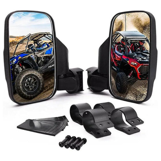 UTV Rearview Side Mirrors for Polaris Ranger, General, Can-Am Defender & Maverick