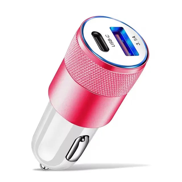 66W USB Car Charger PD Type C Fast Charging Adapter 12V/24V Cigarette Lighter